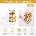thumbnail image 2 of Uxcell Heat Set Threaded Inserts, 18 Pcs M8 x 12mm L x 10mm OD Pure Brass Metric Knurled Nuts Female Threaded Inserts Embedment Nut for 3D Printing Components and Plastic Materials, 2 of 7