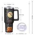 thumbnail image 2 of 40 Oz Halloween Tumbler with Handle and Straw, Skeleton Cat Travel Tumbler Insulated Cup, Spooky Halloween Gifts for Women Adults Teenagers, 2 of 5