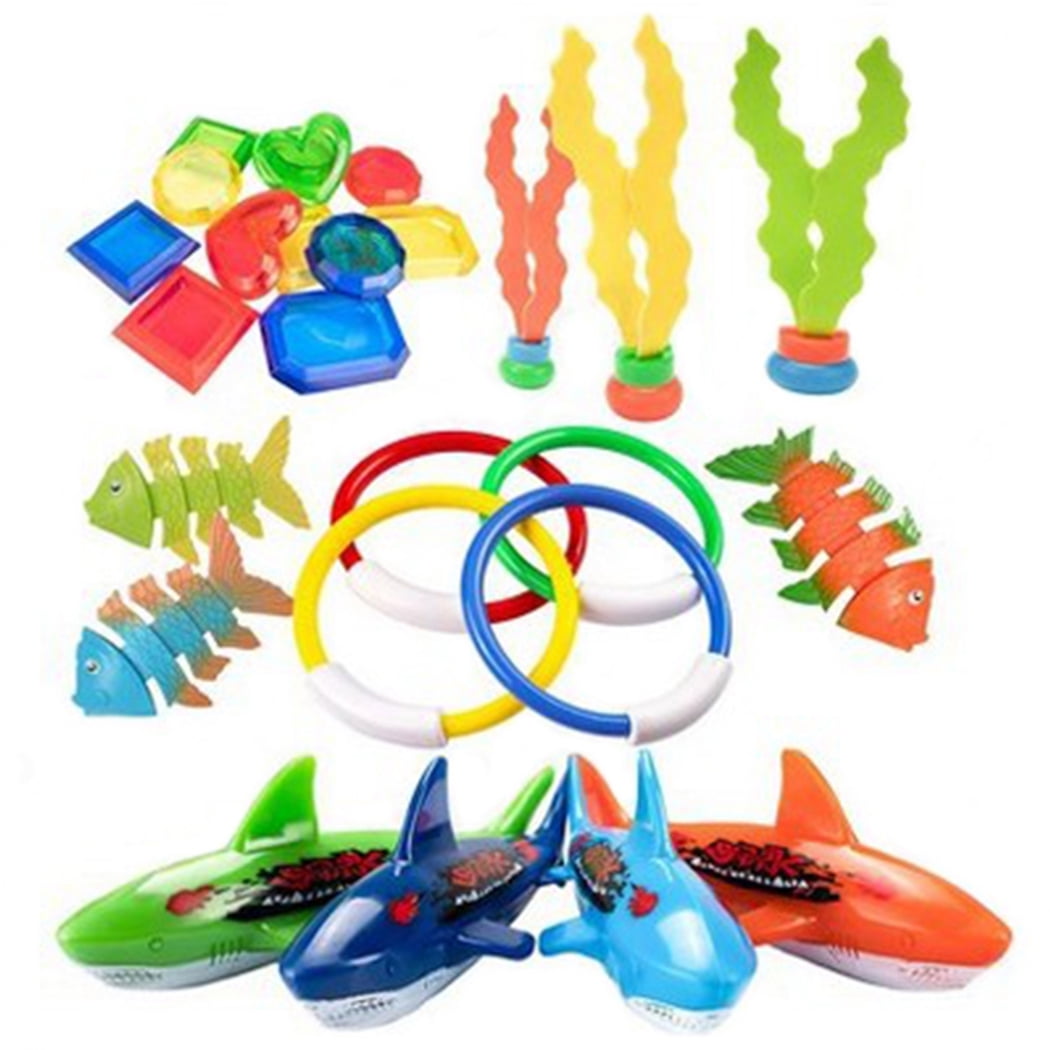 26PCS Diving Toy Set Plastic Funny Pool Toy Swimming Toy for Underwater