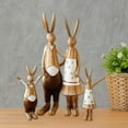 thumbnail image 3 of Conejo creativo dormitorio decoración de resina de simulación adorno animal conejo familia, 3 of 9