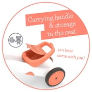 Chillafish Bunzi Gradual Balance Bike and Tricycle,6 inches, 2-in-1 Ride on Toy for 1-3 Years Old, Silent Non-Marking Wheels, Flamingo