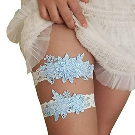 

2 Pcs Rhinestone Pearls Decoration Wedding Garters Bride Bridal Lace Garter Set;2 Pcs Rhinestone Pearls Decoration Wedding Garters Bride Bridal Lace Garter