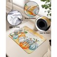 thumbnail image 5 of Abstract Pumpkins Dish Drying Mat for Kitchen Counter, Absorbent Quick Dry Coffee Bar Mat Pad Thin Diatomaceous Sink Mat Non Slip Dish Drainer Mat 23.5x15.5 Painted Harvest Festival Fall Thanksgiving, 5 of 6