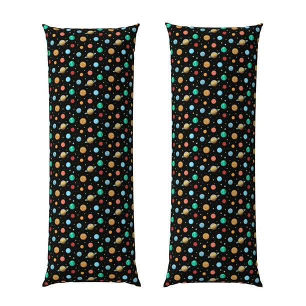 Balery Solar System Planets Space Funda Protectora para Almohada Corporal de Algodón Hipoalergénico con Cierre(55 x 21 pulgadas), Almohadas No Incluidas
