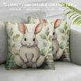 thumbnail image 3 of JEUXUS Pillow Covers Buffalo Plaid Rabbit Eucalyptus Leaves Home Decor for Couch Sofa, 3 of 5