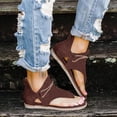 thumbnail image 4 of Women's Gladiator Sandals Ladies Summer Casual Flat Heel Slip On Sandals, Comfy Vintage Sandals with Back Zipper, 4 of 4