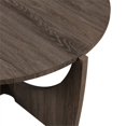 thumbnail image 3 of Walker Edison Table Basse Ronde en Bois avec Base Croisée Ouverte, Frêne Cérusé, 3 of 6