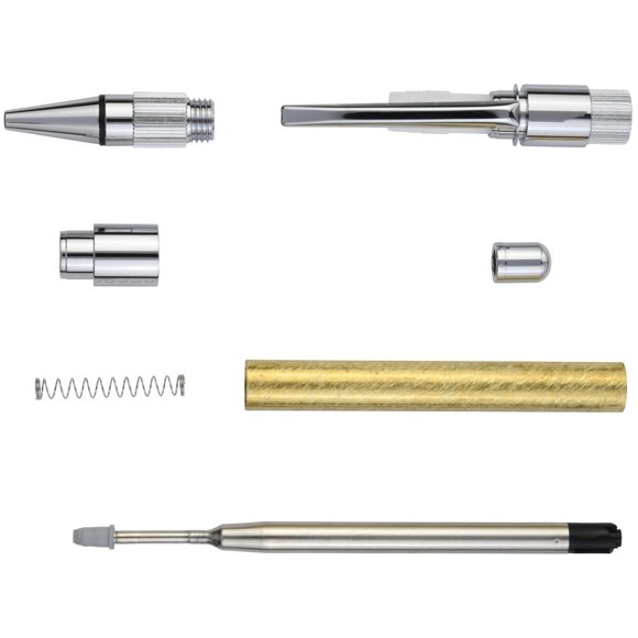 Penn State Industries PKKPENCH Stratus Click Ballpoint Pen Kit Woodturning Project (5pack in Chrome)