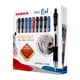 thumbnail image 1 of Zebra Bolígrafo Rollerball Retráctil Sarasa Tinta gel Punto .7 mm y .5 mm 24 Piezas Multicolor, 1 of 5