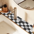 thumbnail image 2 of Yayeee Faucet Mat for Kitchen Sink 14.7" Diatomite Long Splash Guard Pad, Black and Gray Plaid Pattern, 2 of 7