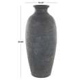 thumbnail image 3 of DecMode 24" Textured Whitewashed Black Ceramic Vase, 3 of 9