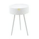 thumbnail image 5 of Mesa auxiliar redonda, escritorio de centro, mueble decorativo, mesita de noche Blanco, 5 of 9