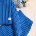 thumbnail image 4 of NOLDARES Infant Kids Girl 2 Piece Winter Clothing Set Long Sleeve Crewneck Tee and Pants Cute Print Outfits Clothes(Blue,11-12 Y), 4 of 7