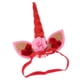 thumbnail image 1 of Diadema , Cuernos de con Decoración de Flores Artificiales rojo, 1 of 9