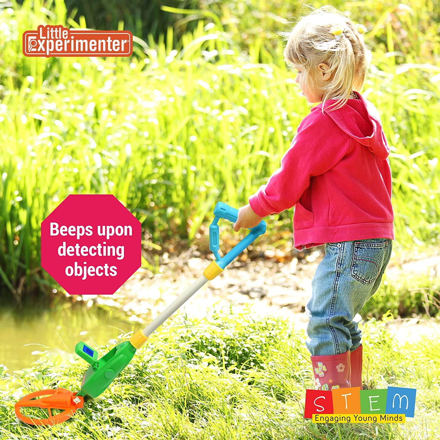 Little Experimenter Child Metal Detector with LCD Screen, Outdoor Activity Toys for Kids