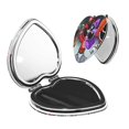thumbnail image 1 of Zufioo Miroirs de Maquillage de Poche Portables, Miroir de Beauté Pliable Grossissant Adapté pour Portefeuille Sac à Main pour Femmes-Forme de Cœur, 1 of 9