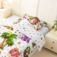 thumbnail image 4 of Metsweet 3D Cute Dino Twin Comforter Sets 2pcs, Cartoon Animal Bedding Set, Pink Orange Purple,1 Comforter and 1 Pillowcase, 4 of 6