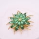 thumbnail image 3 of 2 Uds. Broches de Solapa , Broches Y Pines para Mujer, Broche de Flor Chapado en Aleación de Cristal, Colgante , Verde blanco Fernando broche, 3 of 7