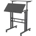thumbnail image 2 of Soges 31.4 Inch Adjustable Mobile Computer Desk With USB Ports & Storage Shelves 2 of 13