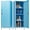 Sky Blue,59.06"H, variant on Metal Locker Storage Cabinets 59.06"H Navy Blue Locking File Cabinets Kitchen Food Pantry Cabinet with 2 Doors and Shelves for Dining Room, Living Room,Bathroom Office,Home,Garage, Gym, School