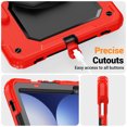 thumbnail image 6 of for Samsung Galaxy Tab S10 Plus/S9 FE+/S9+ Case 12.4 inch, 360 Rotating Shockproof Cover with Stand, Handle, Shoulder Strap (SM-X820/X810/X610), Red, 6 of 6