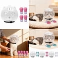 thumbnail image 6 of Pet Supplies Breathable Cat Muzzle for Grooming and Nail Care Transparent Head Cover with Silicone for Safe Indoor Outdoor Use,5.43X5.35X2.56inch,Pink, 6 of 9