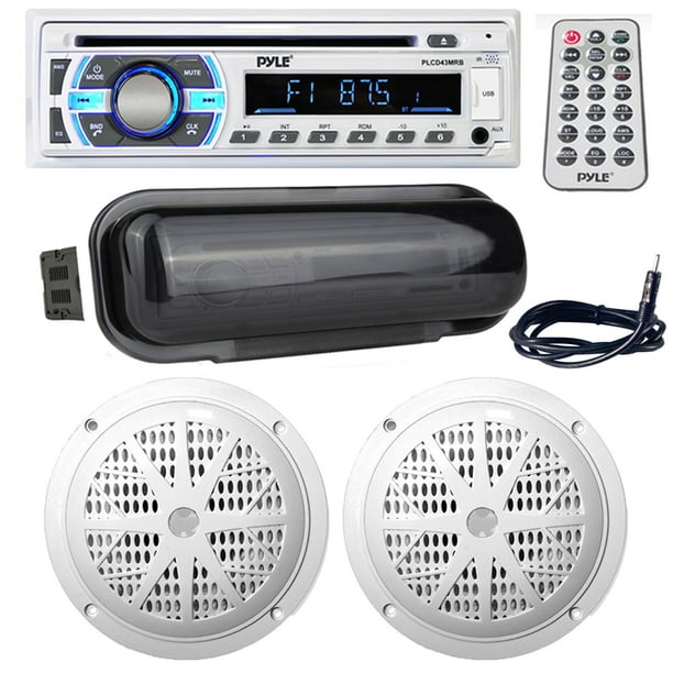 Pyle Marine Bluetooth Stereo Radio Headunit Receiver, 120 Watts 6.5