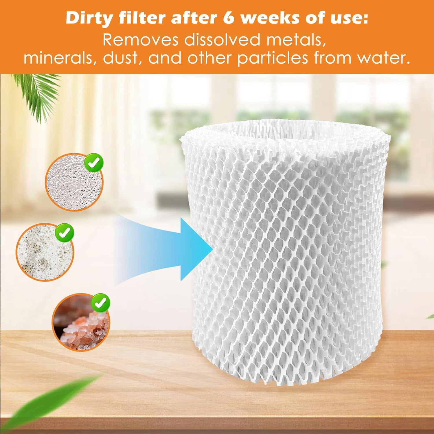4 Pack Large Room Humidifier Filters  Wick Compatible with Canopy Plus ONLY 5.5L Efficient Water Softening