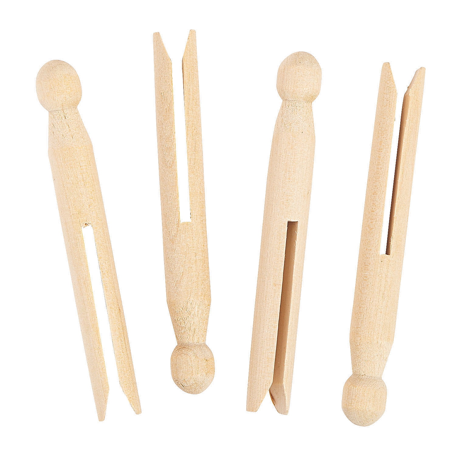 Round Wood Peg Clothespins (24Pc) Craft Supplies 24 Pieces