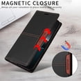 thumbnail image 5 of Leather For Google Pixel 10a 6.3-inch Case , RFID Blocking,Flip Color blocking Wallet Leather Case With Cash Holder Magnetic Closure Shockproof Kickstand Protective Phone Cases Cover,Black, 5 of 10