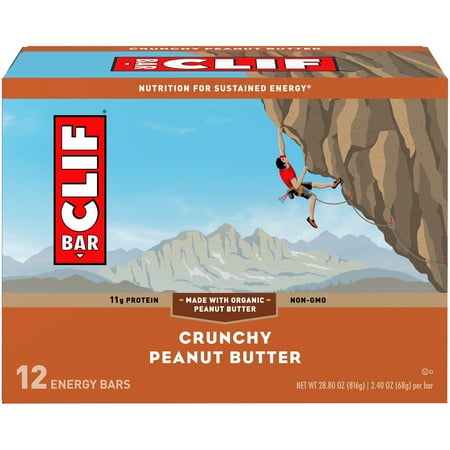 - CLIF Bar® Crunchy Peanut Butter Energy Bars 12-2.4 oz. Bars