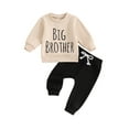 thumbnail image 1 of TheFound Toddler Boy Fall Outfits Letter Print Big Brother Long Sleeve Sweatshirt Pants 2 Pcs Set, 1 of 9
