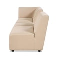 thumbnail image 5 of Cleo 140" 4pc Modular Upholstered Deep Seating Patio Sectional Sofa Almond Beige, 5 of 8