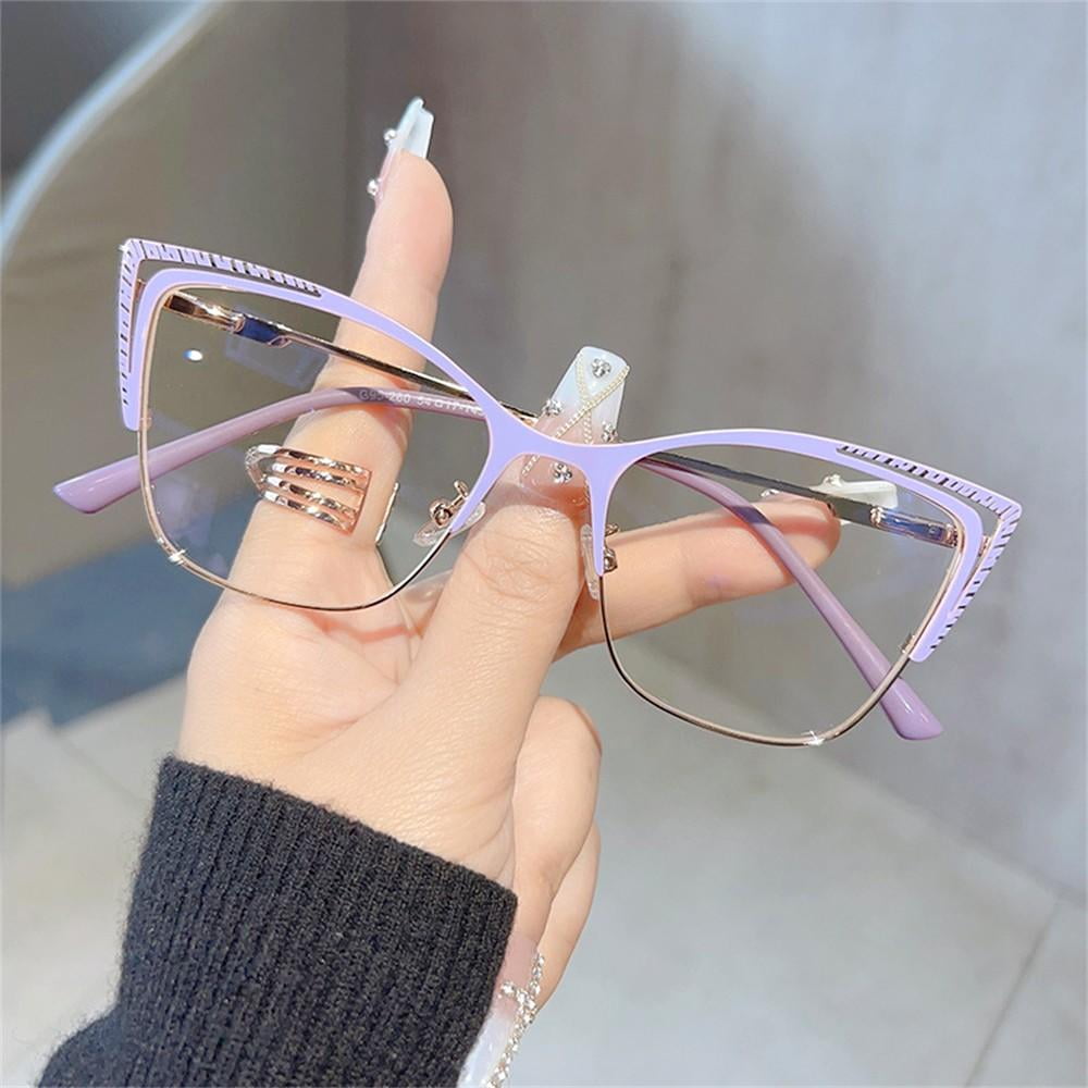 Ins Trend Ultralight Cat Eye Frame Metal Anti-blue Light Glasses