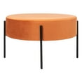 thumbnail image 7 of SAFAVIEH Lisbon Round Cocktail Ottoman Sienna / Black, 7 of 7