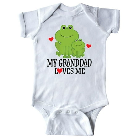 

Inktastic My Granddad Loves Me Frog Gift Baby Boy Bodysuit