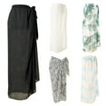 thumbnail image 3 of Women's Bikini Sarong Cover Ups Swimsuit Bathing Suit Cover Up Beach Wrap Skirt Summer Swimwear High Waist Long Skirt, 3 of 4