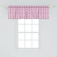 thumbnail image 2 of Ambesonne Ferret Window Valance, Animal with Glasses Scarf, 42" x 18", Pale Pink Fuchsia, 2 of 3