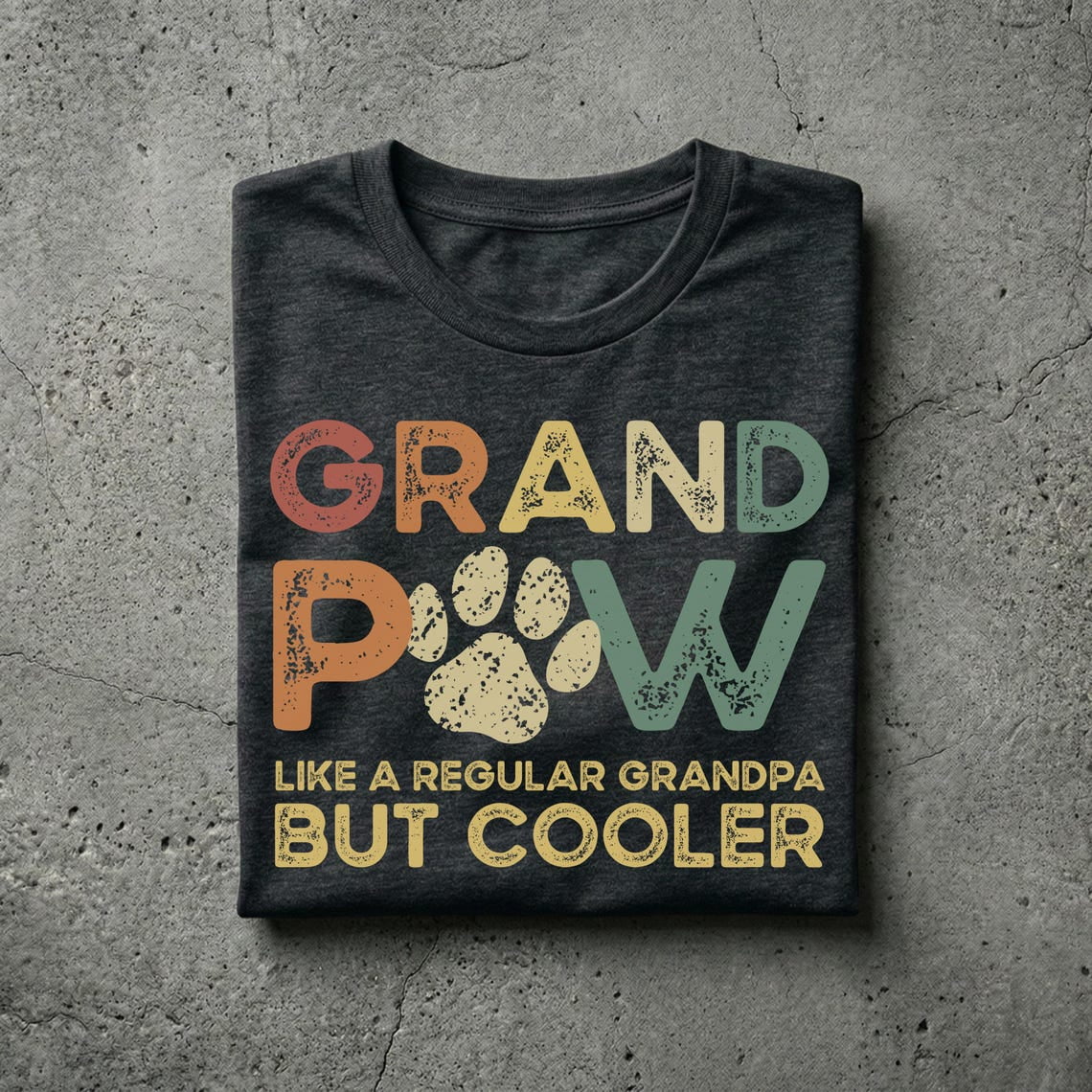 Grandpaw Dog Grandparent Cat Grand Paw Fur Papa Pawpa Apparel T-Shirt