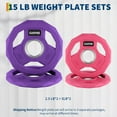 thumbnail image 3 of Studyset 2-In-1 Cast Iron Rubber Coated Color-Coded Weight Plates–2.5LB,5LB,10LB,25LB,35LB,45LB Options | Single,Pair & Full Sets for Strength Training,Weightlifting,for Home Gym, 3 of 6