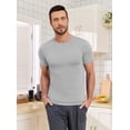 thumbnail image 3 of ANLIQI Men's Bamboo Rayon Undershirts Short Sleeve Crewneck Moisture-Wicking Undershirts (3E, M), 3 of 6