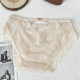 thumbnail image 3 of Hfnxid Women's Mid-waist Underwear Seamless Ice Silk Full Coverage Panties Lace Briefs, 3 of 9