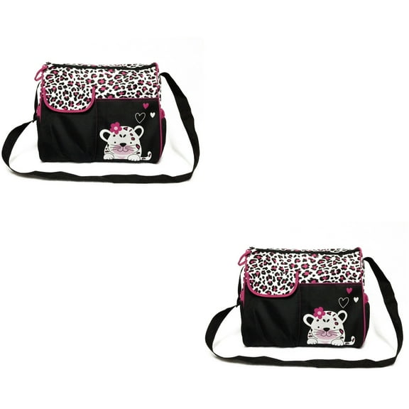 Masteelf 2pcs Multi-functional Large Capacity Baby Diaper Nappy Changing Pad Travel Mummy Handbag Tote Bag Shoulder Bag Crossbody Messenger Bag (Pink)