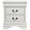 thumbnail image 3 of Louis Philippe 2-drawer Nightstand Bedside Table White, 3 of 13