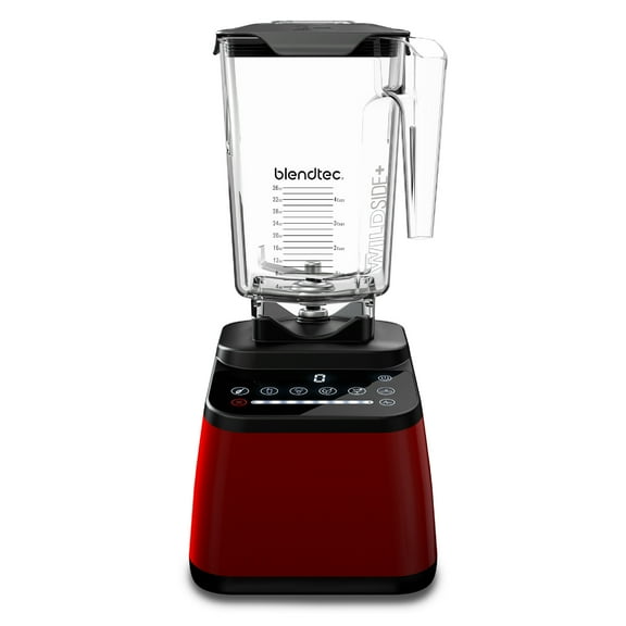 Blendtec Original Designer Series Blender and 90 oz WildSide  Jar - Kitchen Blender Bundle - Red