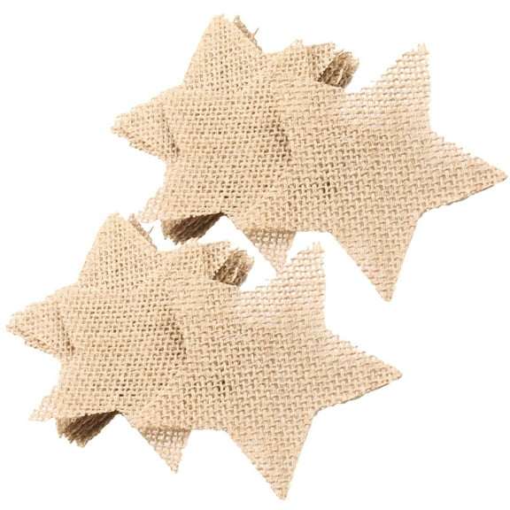 20 Pcs Burlap Christmas Ornaments Vintage Fabric Cutouts Hanging Decorations for Holiday Home Decor and Crafting
