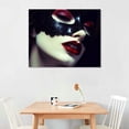 thumbnail image 2 of Nawypu  Modern Art Sexy Red Lips Woman Canvas Painting Canvas Wall Art Home Decor Poster Canvas Painting Wall Art Poster for Bedroom Living Room Decor 20x30inch(50x75cm) Frame-style, 2 of 4