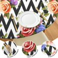 thumbnail image 4 of Pioneer Flower Floral Print Pattern Round Fitted Tablecloth with Elastic Edge,Dining Table Cover Waterproof,Outdoor Round Tablecloth for Camping,Dining,Indoor and Outdoor, 4 of 7