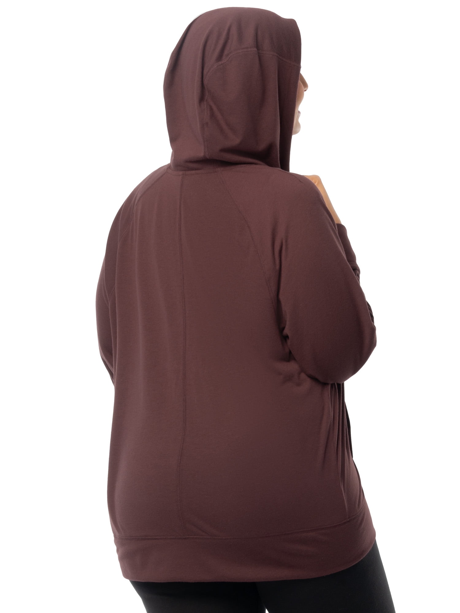 Athletic Works Women's Plus Lightweight Zip-Up Hoodie Jacket, Size 1X-5X