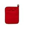 thumbnail image 3 of Home Collection Red Polyester/Rubber Pot Holder, 2 Pack - Heat Resistant, Non-Slip Grip, Hanging Loop - Ideal for Handling Hot Kitchen Items, 3 of 4